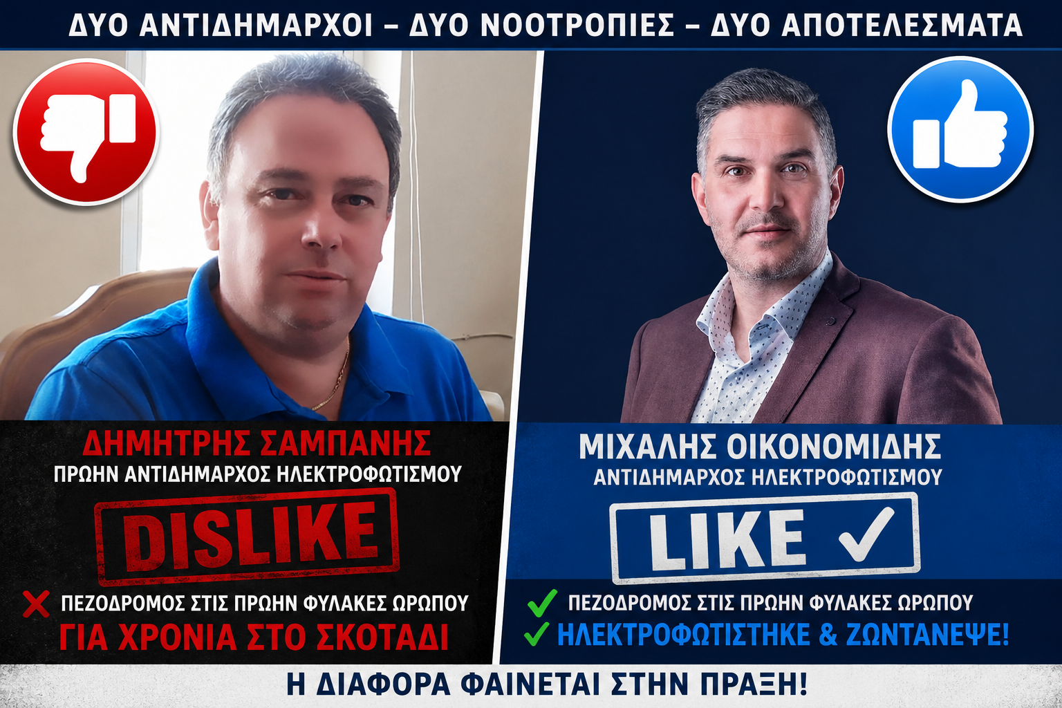 Από το σκοτάδι…στο φως ο πεζόδρομος των πρώην φυλακών Ωρωπού