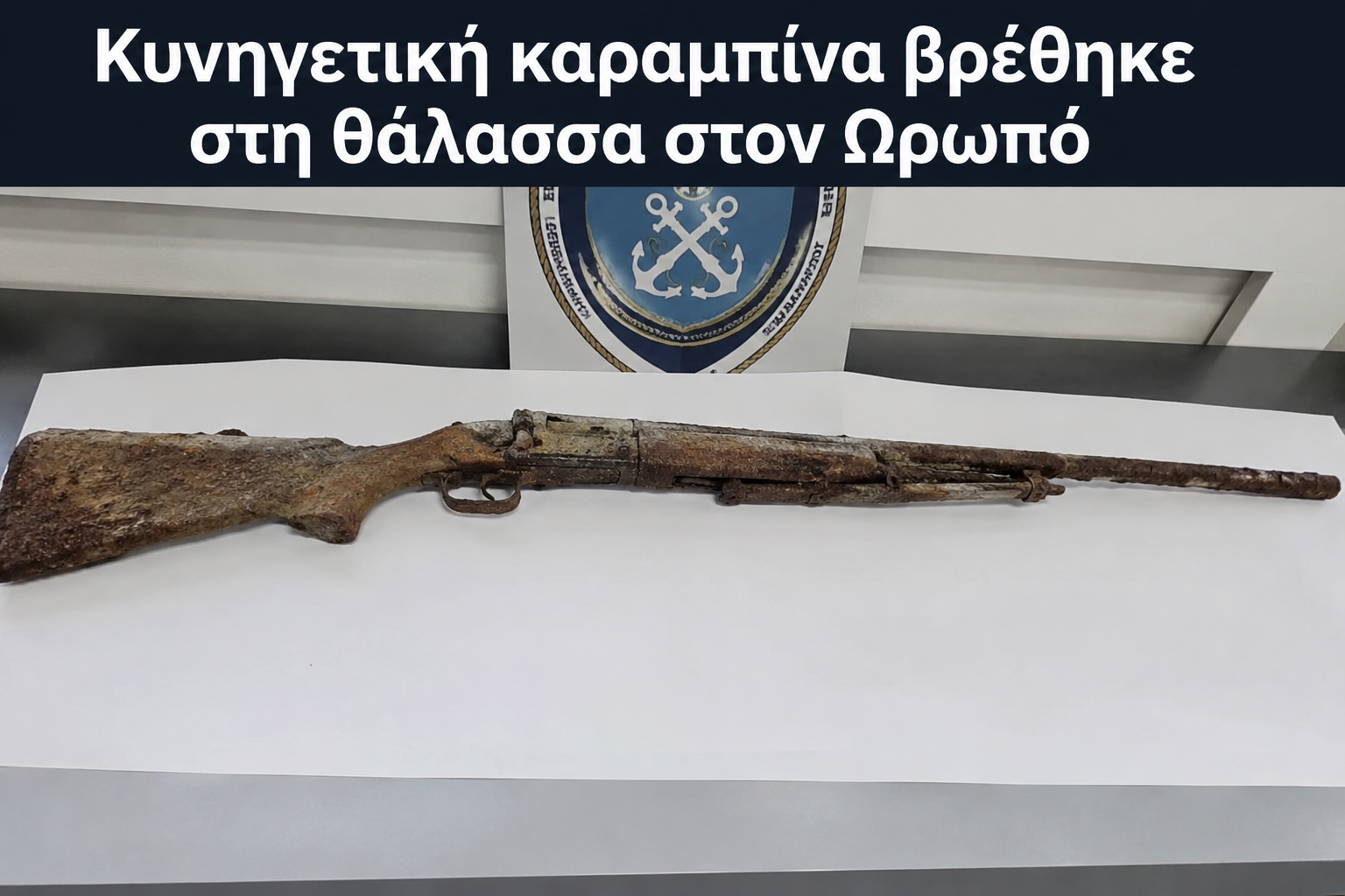 Μυστήριο με κυνηγετική καραμπίνα που ανασύρθηκε από τη θάλασσα στον Ωρωπό!