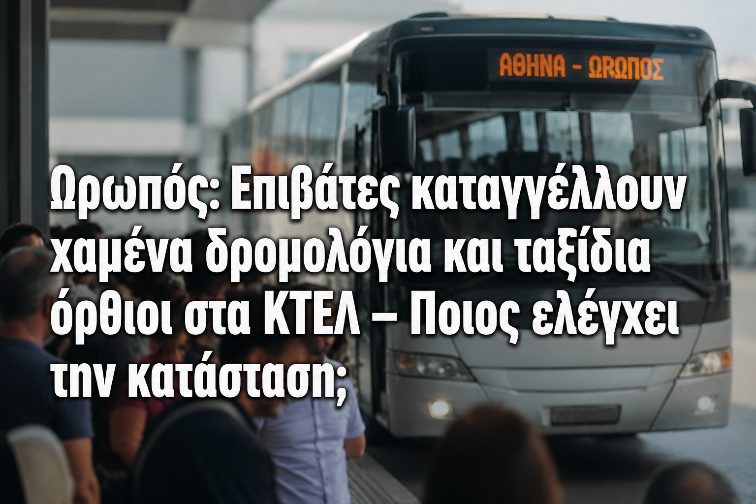 Ωρωπός: Επιβάτες καταγγέλλουν χαμένα δρομολόγια και ταξίδια όρθιοι στα ΚΤΕΛ – Ποιος ελέγχει την κατάσταση;