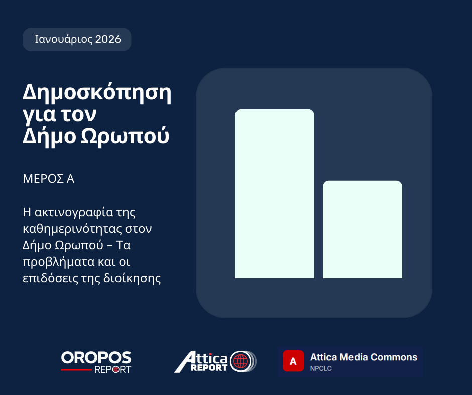 ΔΗΜΟΣΚΟΠΗΣΗ OROPOS REPORT – OROPOS REPORT (ΜΕΡΟΣ Α’): Η ακτινογραφία της καθημερινότητας στον Δήμο Ωρωπού – Τα προβλήματα και οι επιδόσεις της διοίκησης