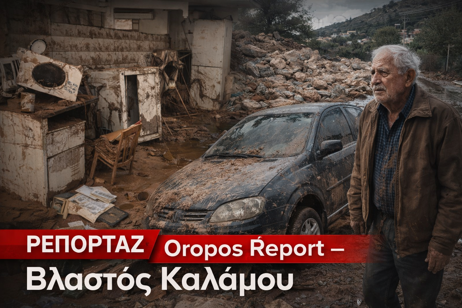 Βλαστός Καλάμου: 86χρονος χωρίς σπίτι, χωρίς αυτοκίνητο, χωρίς αποζημίωση – Ένα μήνα μετά την πλημμύρα