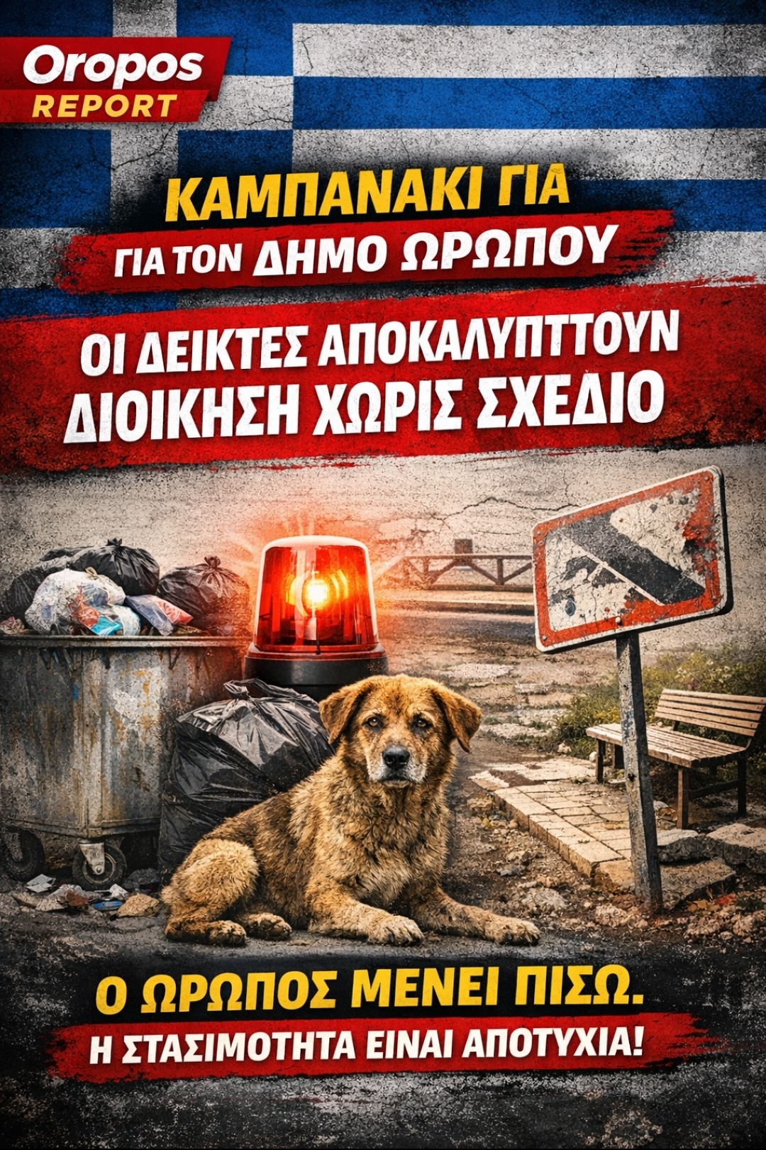Καμπανάκι για τον Δήμο Ωρωπού. Οι δείκτες αποκαλύπτουν διοίκηση χωρίς σχέδιο!